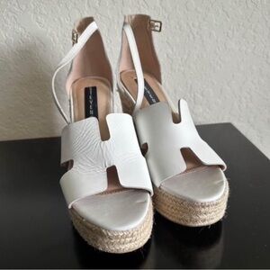Steven By Steve Madden White Wedge Espadrilles size 8M